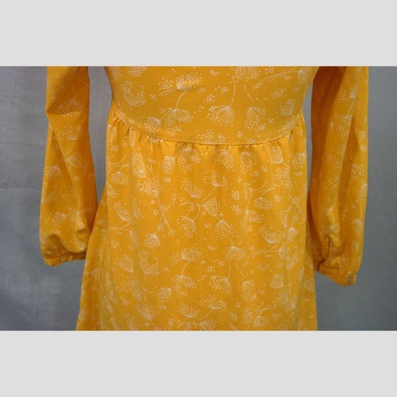 Old Navy Small Sunflower Yellow Long Sleeve Printed Mini Dress - Picture 6 of 6